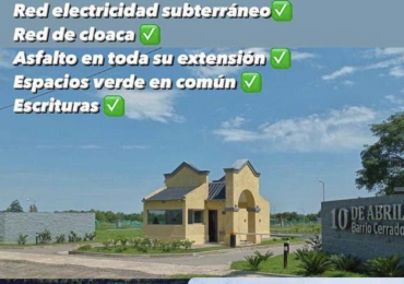 HERMOSO LOTE FINANCIADO DE 384 M2 EN BARRIO CERRADO 10 DE ABRIL EN SAN PABLO